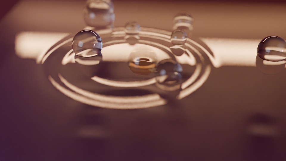 水滴:着水ごとに広がる波紋